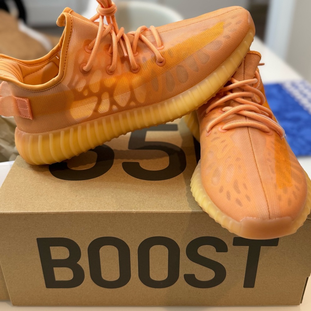 Authentic Yeezy Boost 350 V2 in Vibrant Orange